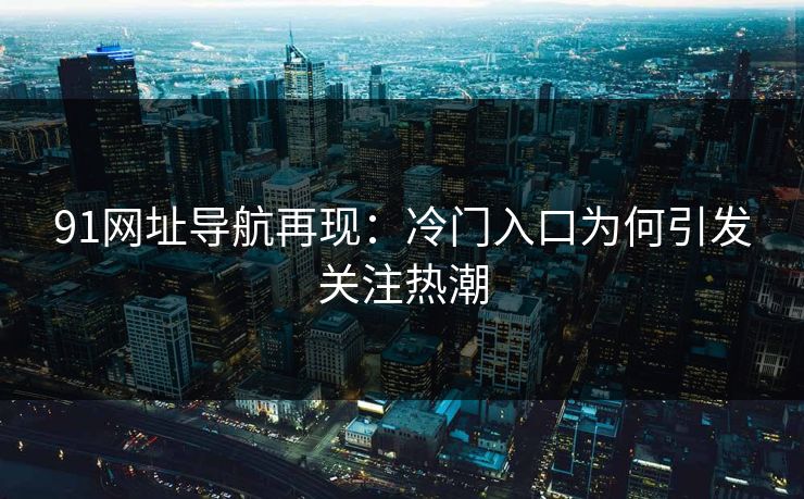 91网址导航再现：冷门入口为何引发关注热潮